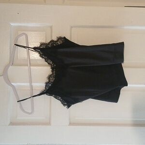 Black Lace Trim Camisole